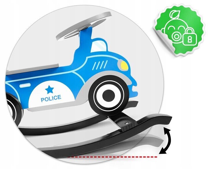 Autohobupolitsei puidust jalas lastele RicoKids hind ja info | Imikute mänguasjad | kaup24.ee