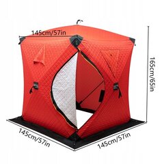 Рыболовная палатка Whitedream2021 145 x 145 x 165 см, красная цена и информация | Палатки | kaup24.ee