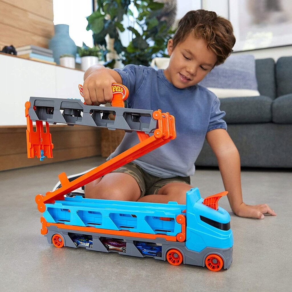 Hot Wheels City Race Tracks 2 in 1 Racing Transporter Mattel цена и информация | Poiste mänguasjad | kaup24.ee