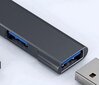 Adapter 4-portiline USB 3.0/2.0 andmekeskjaam, Ultra-Slim 5Gbps USB-C must цена и информация | USB jagajad, adapterid | kaup24.ee