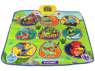 Интерактивный танцевальный коврик с мотивами динозавров 90x86 см цена и информация | Развивающие игрушки и игры | kaup24.ee