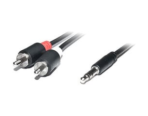 AUDIO PRO 3,5 mm M – 2 x RCA M, REAL-EL цена и информация | Адаптер Aten Video Splitter 2 port 450MHz | kaup24.ee