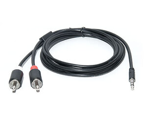 AUDIO PRO 3,5 mm M – 2 x RCA M, REAL-EL цена и информация | Адаптеры и USB-hub | kaup24.ee