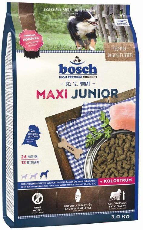 Bosch Tiernahrung Junior Maxi suurt tõugu kutsikatele, 3 kg цена и информация | Kuivtoit koertele | kaup24.ee