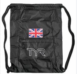 Рюкзак TYR Great Britain Drawstring Black цена и информация | Другие товары для плавания | kaup24.ee