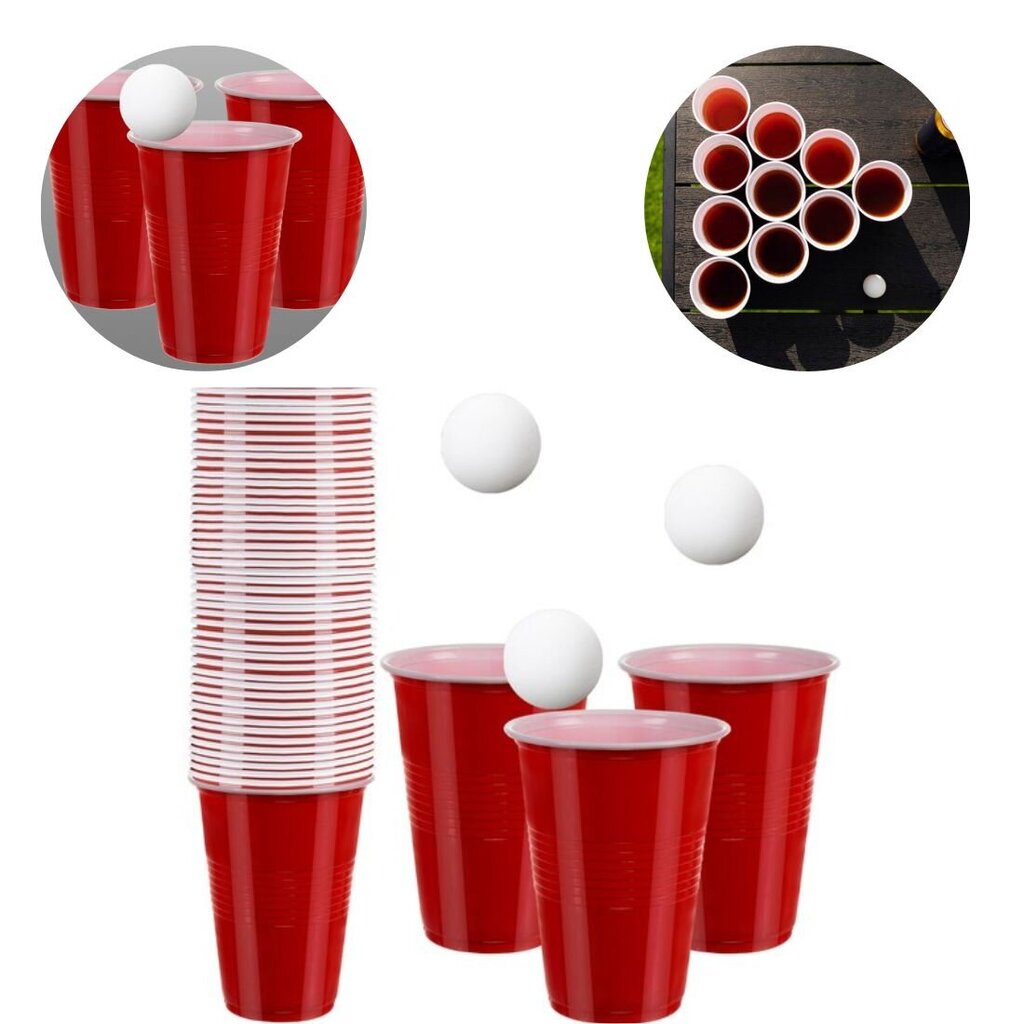 Beer Pong Game - 50 tassi hind ja info | Peokaunistused | kaup24.ee