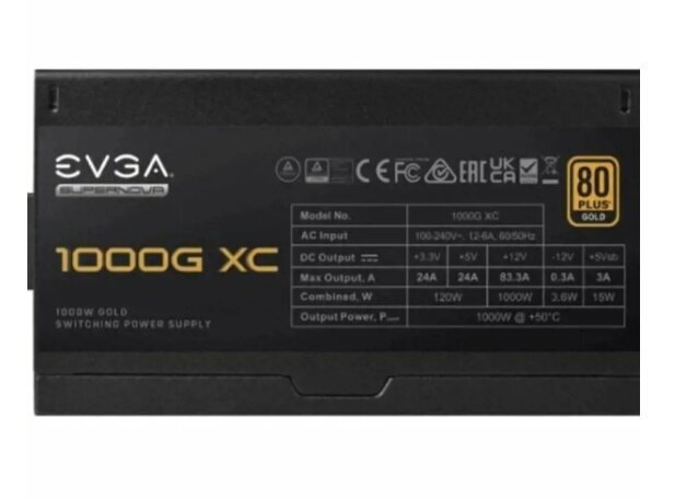 EVGA SuperNOVA 1000G XC (520-5G-1000-K2) hind ja info | Toiteplokid (PSU) | kaup24.ee