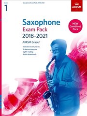Saxophone Exam Pack 2018-2021, ABRSM Grade 1: Selected from the 2018-2021 syllabus. 2 Score & Part, Audio Downloads, Scales & Sight-Reading цена и информация | Книги об искусстве | kaup24.ee