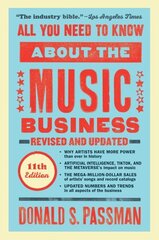 All You Need to Know About the Music Business: Eleventh Edition цена и информация | Книги об искусстве | kaup24.ee