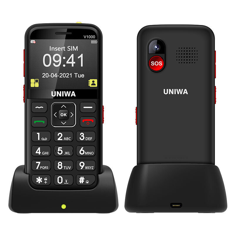 Uniwa V1000 Black цена и информация | Telefonid | kaup24.ee