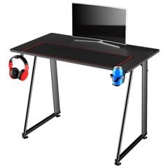 Mängurilaud Kuura Gaming, must цена и информация | Компьютерные, письменные столы | kaup24.ee
