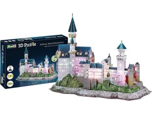 Revell - 3D Puzzle Neuschwanstein Castle - LED Edition, 00151 цена и информация | Пазлы | kaup24.ee