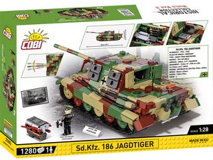 COBI - Конструктор Sd.Kfz. 186 - Jagdtiger, 1/28, 2580 цена и информация | Конструкторы и кубики | kaup24.ee