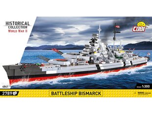 COBI - Конструктор Battleship Bismarck, 1/300, 4841 цена и информация | Конструкторы и кубики | kaup24.ee