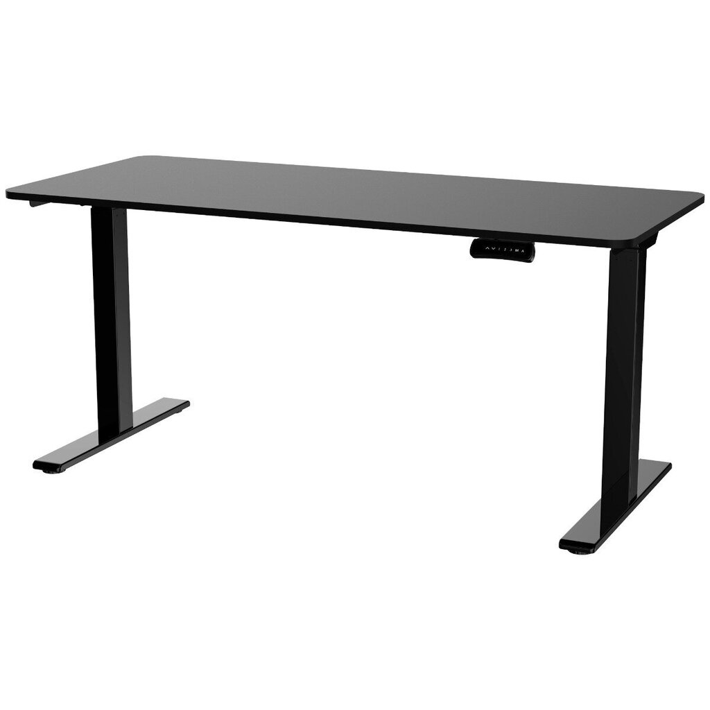 Reguleeritava kõrgusega laud Lykke M200, 60x120 cm, must цена и информация | Arvutilauad, kirjutuslauad | kaup24.ee