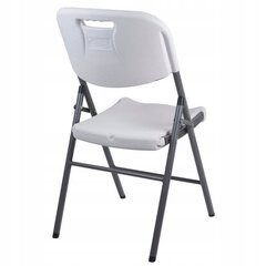 Комплект из 4 складных уличных стульев, белый цена и информация | Садовые стулья, кресла, пуфы | kaup24.ee