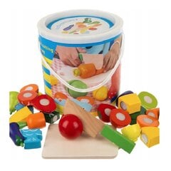 Деревянные игрушки, набор фруктов и овощей цена и информация | Игрушки для девочек | kaup24.ee
