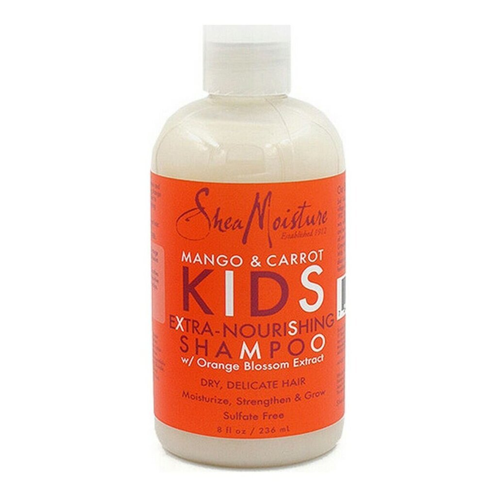 Šampoon Mango and Carrot Kids Shea Moisture, 236 ml hind ja info | Šampoonid | kaup24.ee