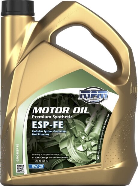 Õli MPM mootoriõli 0W20 Premium sünteetiline ESP-FE 5L (05005ESP-FE) цена и информация | Mootoriõlid | kaup24.ee