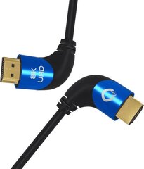 Кабель Oehlbach HDMI 2,0 м черный Shape Magic 90 UHD цена и информация | Кабели и провода | kaup24.ee