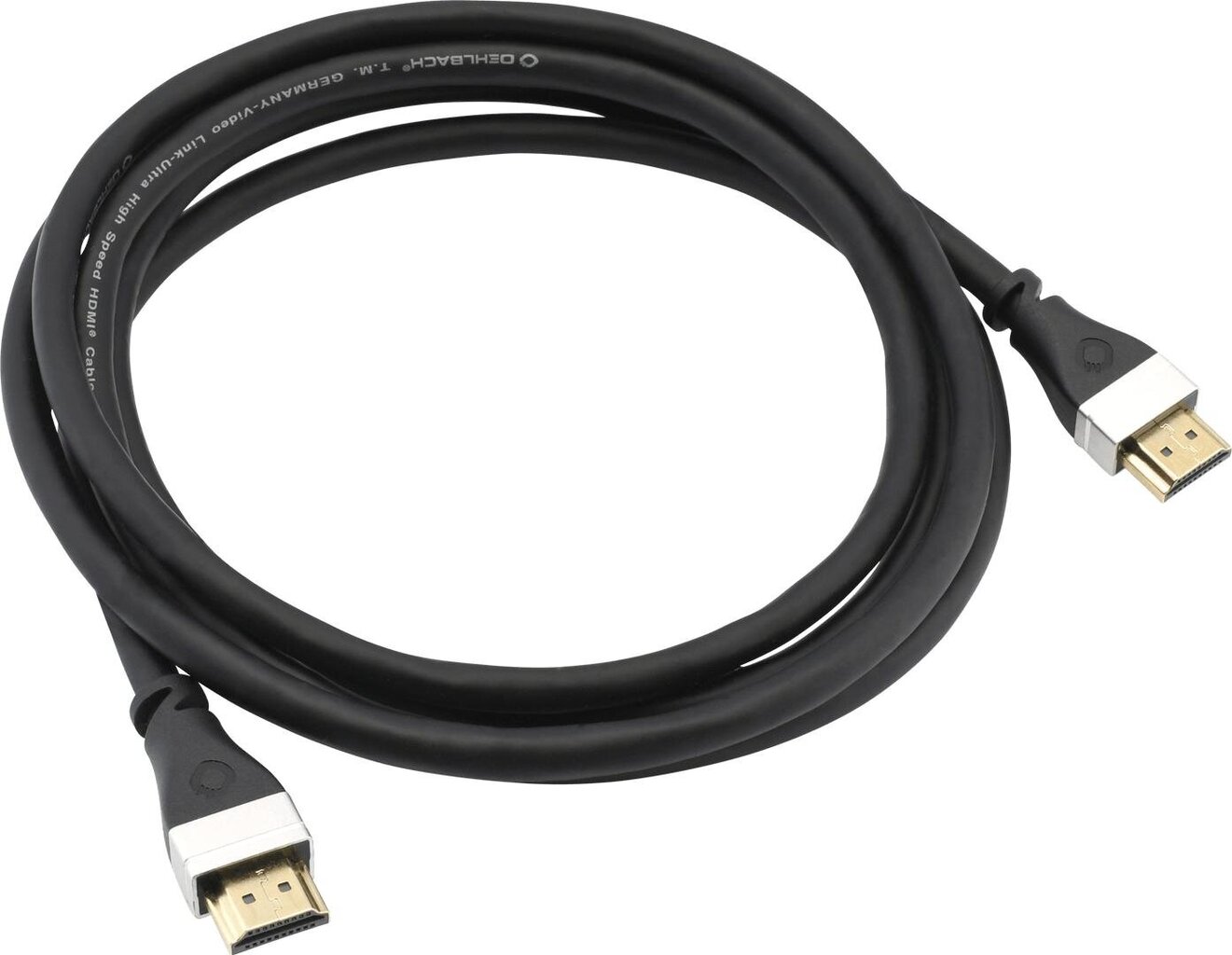Oehlbach UHS HDMI 2.1 kaabel 1,0 m must цена и информация | Kaablid ja juhtmed | kaup24.ee