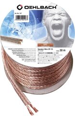 Акустический кабель Oehlbach Акустический кабель 2x1,50 мм², прозрачный, катушка 30 м цена и информация | Кабели и провода | kaup24.ee