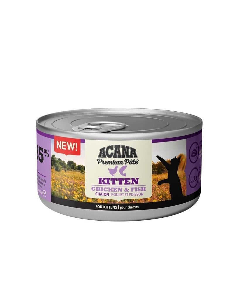 Acana Premium Pate Kitten kassipoegadele kana ja kalaga, 24x85 g hind ja info | Konservid kassidele | kaup24.ee