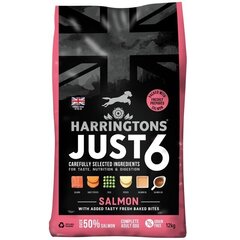 Harringtons Just 6 koertele lõhega, 12 kg hind ja info | Kuivtoit koertele | kaup24.ee