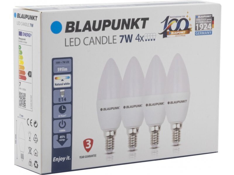 Blaupunkt LED pirnid E14 6,8W 4tk, naturaalne valge hind ja info | Lambipirnid, lambid | kaup24.ee