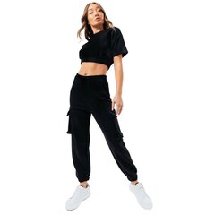 Justhype spordikostüüm naistele Sweat Crop W LABON005, must hind ja info | Naiste spordiriided | kaup24.ee