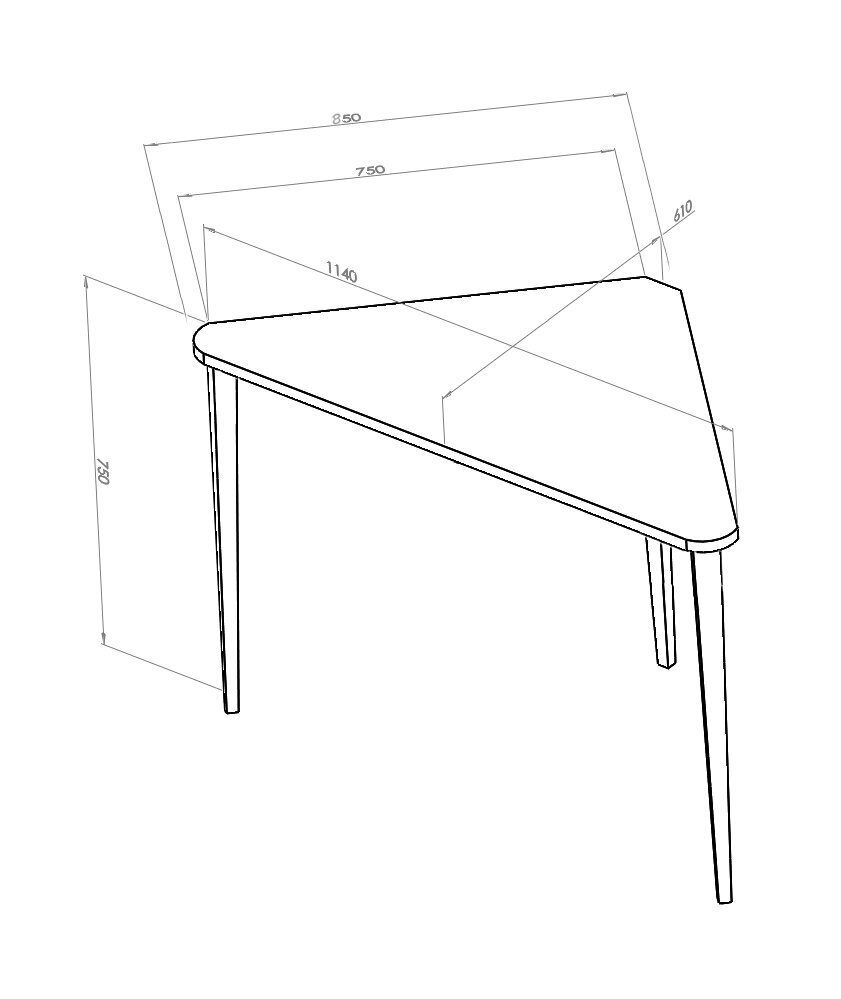 Kirjutuslaud Ragaba Naja, 114x85x75cm, valge hind ja info | Arvutilauad, kirjutuslauad | kaup24.ee