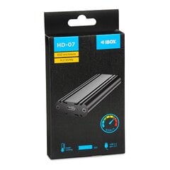 Корпус iBox HD-07 M.2 NVMe SSD Черный цена и информация | Чехлы для внешних жестких дисков | kaup24.ee