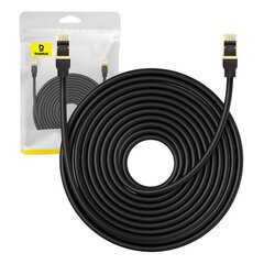 Braided network cable cat.8 Baseus Ethernet RJ45, 40Gbps, 15m (black) цена и информация | Кабели и провода | kaup24.ee