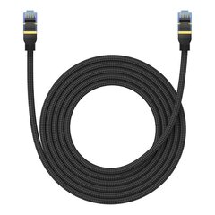 Braided network cable cat.7 Baseus Ethernet RJ45, 10Gbps, 3m (black) цена и информация | Кабели и провода | kaup24.ee