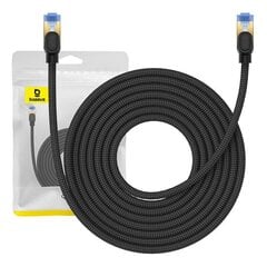 Braided network cable cat.7 Baseus Ethernet RJ45, 10Gbps, 8m (black) цена и информация | Кабели и провода | kaup24.ee