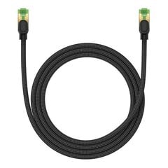 Network cable cat.8 Baseus Ethernet RJ45, 40Gbps, 1,5m (black) цена и информация | Кабели и провода | kaup24.ee