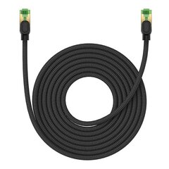 Braided network cable cat.8 Baseus Ethernet RJ45, 40Gbps, 8m (black) цена и информация | Кабели и провода | kaup24.ee