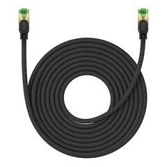 Braided network cable cat.8 Baseus Ethernet RJ45, 40Gbps, 10m (black) цена и информация | Кабели и провода | kaup24.ee