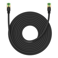 Braided network cable cat.8 Baseus Ethernet RJ45, 40Gbps, 15m (black) цена и информация | Кабели и провода | kaup24.ee