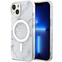 Guess GUHMP14SPCUMAH iPhone 14 6.1&quot; white|white hardcase Marble MagSafe цена и информация | Чехлы для телефонов | kaup24.ee