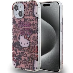 Hello Kitty HKHCP15SHDGPTP iPhone 15 6.1" różowy|pink hardcase IML Tags Graffiti цена и информация | Чехлы для телефонов | kaup24.ee