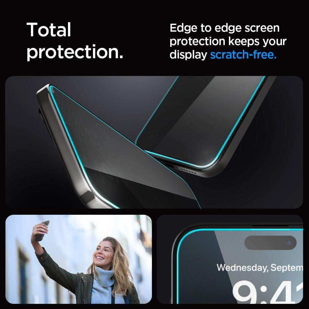 Spigen Glas.TR EZ Fit Privacy цена и информация | Ekraani kaitsekiled | kaup24.ee