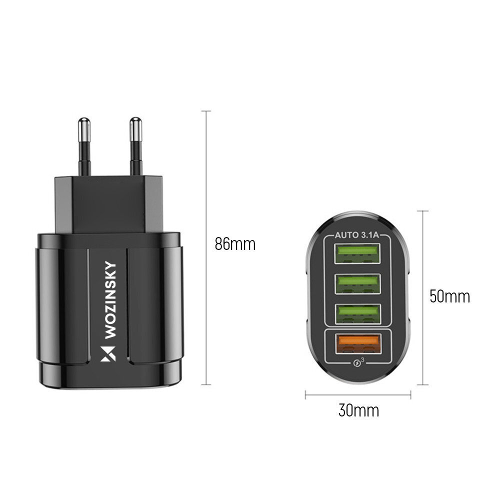 Wozinsky WWCUAB hind ja info | Mobiiltelefonide laadijad | kaup24.ee