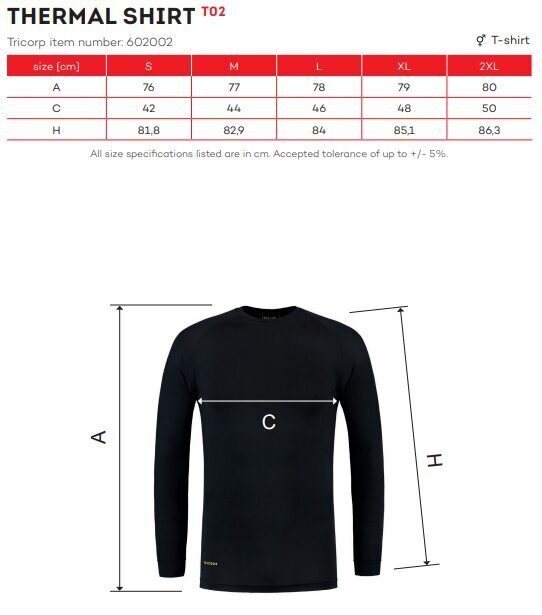 T-särk Unisex Thermal Malfini, must цена и информация | Naiste termopesu | kaup24.ee