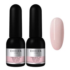 Aluslakkide komplekt Didier Lab, Fiber Milky Pink 2 tk x 10 ml цена и информация | Лаки для ногтей, укрепители для ногтей | kaup24.ee