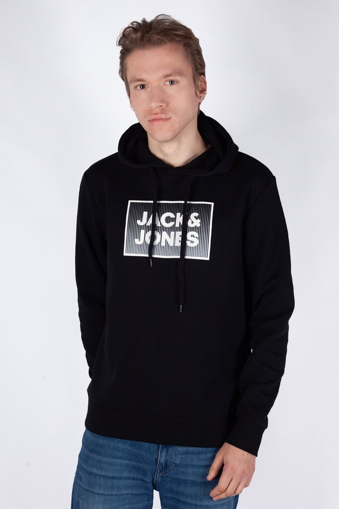 Džemper meestele Jack&Jones, must цена и информация | Meeste pusad | kaup24.ee