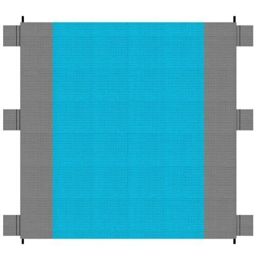 Matkamatt Trizand, 208x208 cm, sinine/hall hind ja info | Matkamadratsid, matkamatid | kaup24.ee