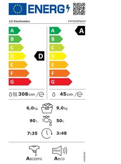 LG F4Y5VRP6WY hind ja info | Pesumasinad | kaup24.ee