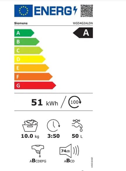 Siemens WG54G2ALDN цена и информация | Pesumasinad | kaup24.ee