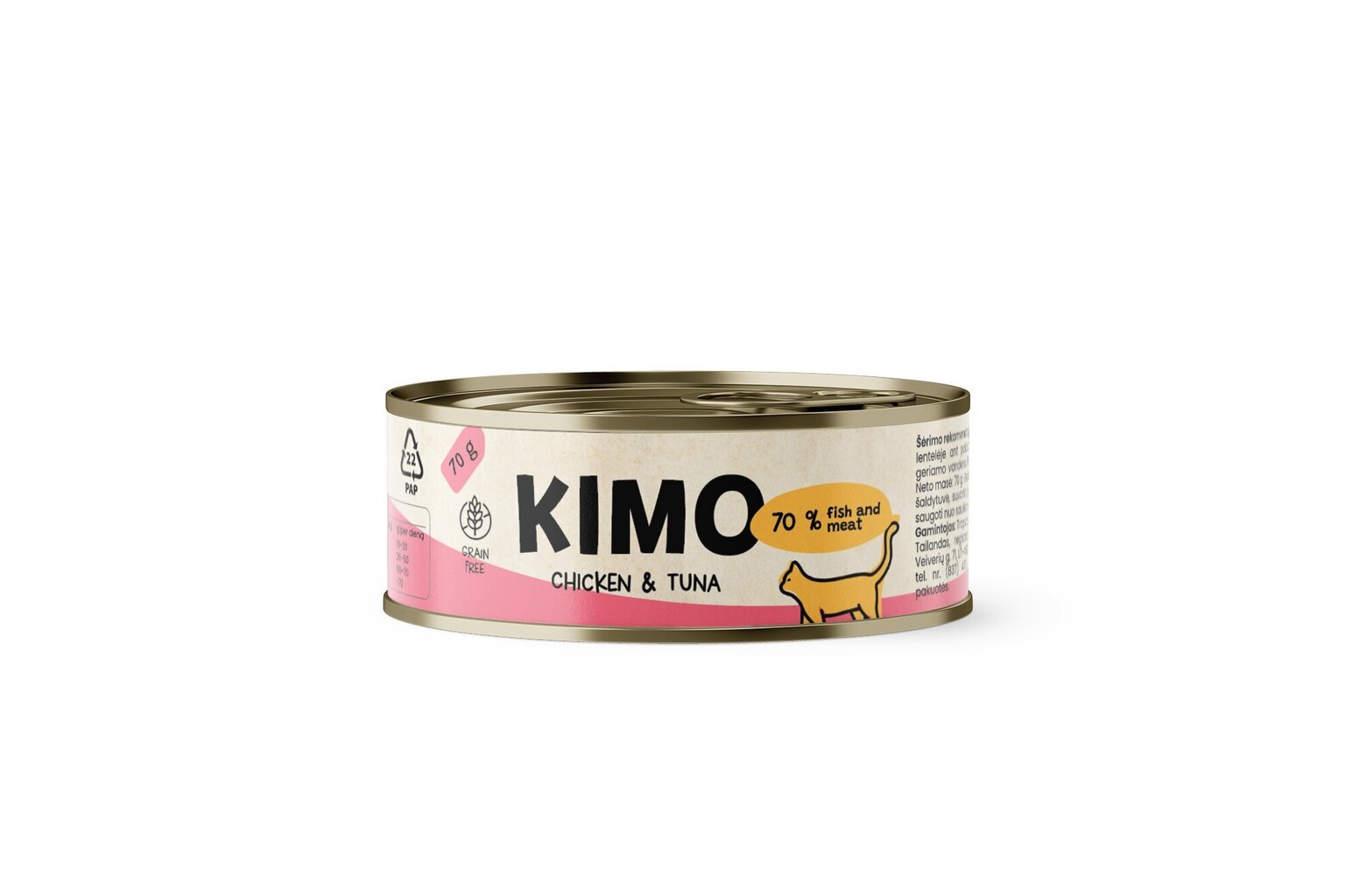Kimo kassidele koos kana ja tuunikalaga, 70x24 tk. hind ja info | Konservid kassidele | kaup24.ee